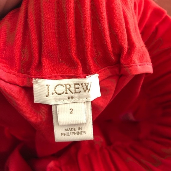 J.crew wool blend sidewalk skirt in red women's size 2 has pockets - Picture 3 of 4
